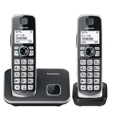 【NICE-達人】【含稅】國際牌 Panasonic KX-TGE612 TW DECT數位無線電話雙手機_黑色款