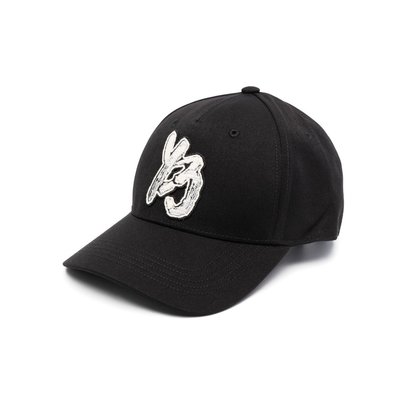 [全新真品代購-S/S23 新品!] Y-3 LOGO圖案縫飾 帽子 / 棒球帽 (黑 / 白) Y3