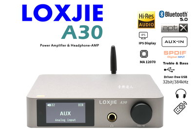 "音樂達人"廣受國外好評 LOXJIE A30 D類 擴大機 德國英飛凌晶片 藍芽5.0+光纖+同軸+USB+耳機+搖控