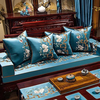 新中式紅木沙發坐墊四季通用實木家具防滑套罩羅漢床墊