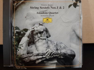 Amadeus qt,Brahms-S.sextets No.1 & 2,阿瑪迪斯四重奏團，演繹布拉姆斯:弦樂六重奏第一 & 二號，日本版，如新。
