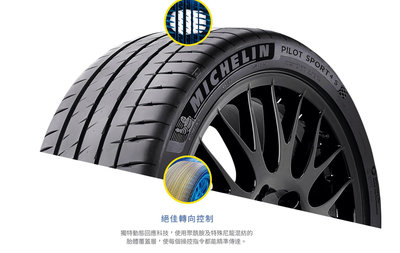 東勝輪胎Michelin米其林輪胎PS4S 255/30/20 防爆胎