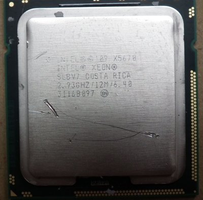 正式版 CPU X5670 XEON 六核心 LGA1366 6核心 12M X58 2.93G 95W SLBV7