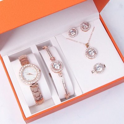 現貨特惠520情人節生日禮物 送女友老婆女生輕奢鑲鑽手錶 實用 diy套裝首飾