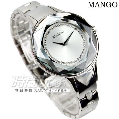 (活動價) MANGO 星光戀曲不鏽鋼時尚腕錶 16道切邊工設計鏡面 女錶 銀 MA6297L-SR【時間玩家】