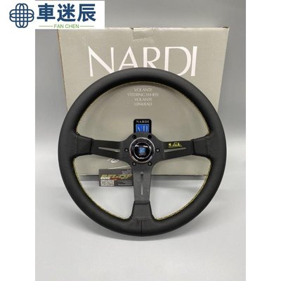 Nardi 方向盤黃線 Nardi 運動方向盤通用賽車方向盤 ND13070車迷辰