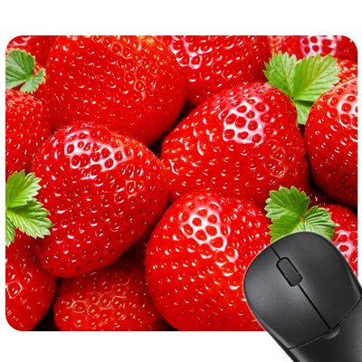 受氣包 草莓印花防滑游戲鼠標墊個性訂做桌面辦公桌墊3mm加厚