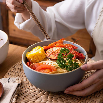 日式泡面碗餐具套裝家用面條拉面碗湯碗防燙陶瓷碗筷套裝沙拉餐碗
