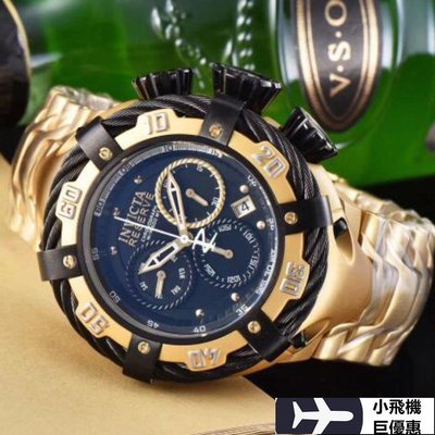 【熱賣精選】  Invicta /因維克塔 歐美風格 大錶盤 時尚潮流男手錶 機械錶明星同款