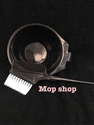 Mop小舖-【美髮器材】專業質感染碗+白毛 柔軟梳子 值組合 染髮必備