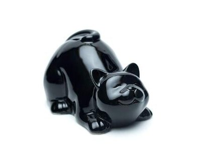 歐洲進口 黑色陶瓷貓咪存錢筒 可愛貓貓存錢筒儲錢筒零錢筒 黑貓造型擺件裝飾品存錢盒小費箱 3386A