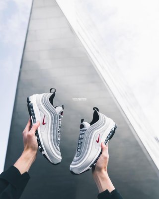 Nike Air Max 97 OG 銀彈 3M 銀白 氣墊 男女同款慢跑鞋 884421-001