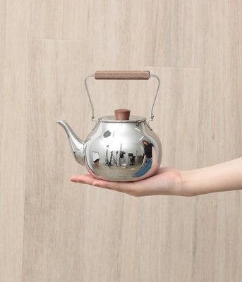 發現花園 日本選物~ 日本製 MIYACO 宮崎製作所 泡茶壺 燒水壺 ～ 亮銀色