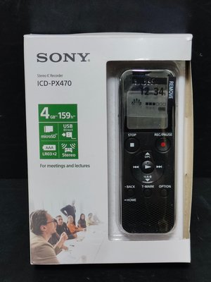 SONY ICD-PX470多功能數位錄音筆4GB 台灣公司貨