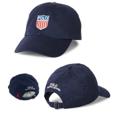 Polo Ralph Lauren 小馬 前國旗 棒球帽 老帽 藍色