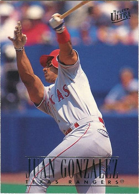 90年代強棒 Juan Gonzalez 岡薩雷斯 1996 Ultra 球卡[9]
