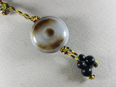 [銀九藝] 早期 直徑~25mm 西藏天眼珠 項墬 項鍊 (Liu 53)