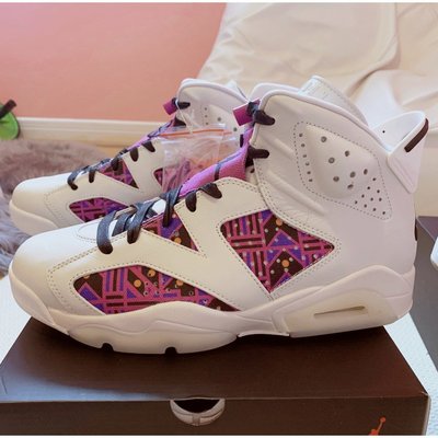 【正品】Air Jordan 6 "Quai 54" 白紫 情侶款  休閒 運動 CZ4152-101潮鞋