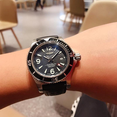 直購#Breitling 百年靈手錶自動機械瑞士腕錶 休閑商務黑面男錶尺寸：直徑43mm厚11mm