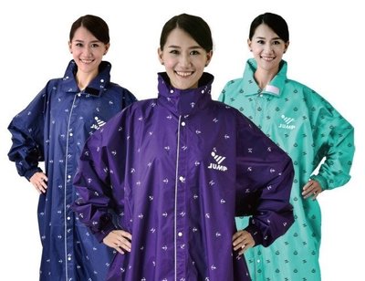 【JUMP】新上市印花風前開素色連身風雨衣(2XL~5XL)直購價588元含運