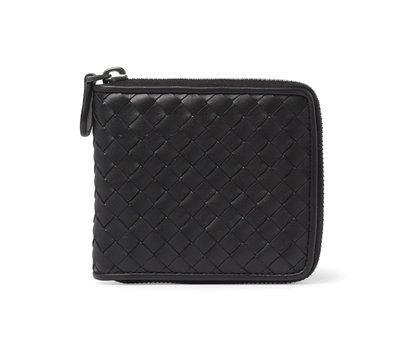 [全新真品代購] BOTTEGA VENETA 編織皮革 拉鍊 短夾 / 皮夾 (BV)