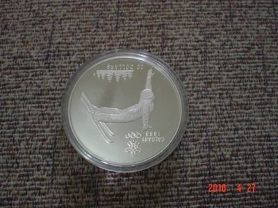 1998年加拿大冬季奧運紀念面額20加幣大銀幣~~~PROOF DOLLAR保真 !
