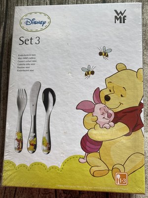 德國 WMF 迪士尼小熊維尼 兒童餐具 兒童刀叉 三件組 1-3歲