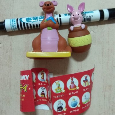 TOMY 迪士尼 小熊維尼 的 袋鼠 小豬 公仔 玩具