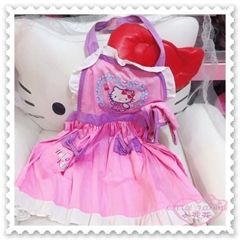 ♥小公主日本精品♥ Hello Kitty 圍裙 廚師帽 手套 帽子 隔熱手套 粉色兒童套裝