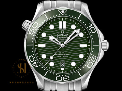 【鴻昇名錶】OMEGA 歐米茄Seamaster 海馬系列 210.30.42.20.10.001 綠海馬 鍊帶款 AG063