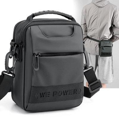 Wepower新款簡約男士小包潮流斜挎包可穿腰帶掛包手提單男士背包