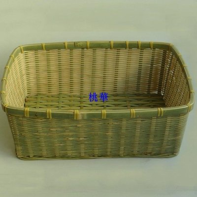 特價方筐長方形大容量大竹筐 家用收納筐農用竹框 竹編饅頭筐盛饃桃華