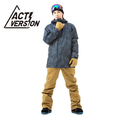 日本北海道ACTIVERSION防水防風保暖透氣單板雙板男登山滑雪褲