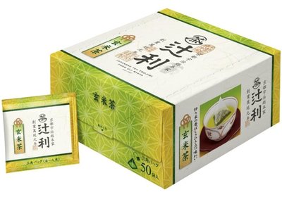 《FOS》日本製 辻利  玄米茶 立體茶包 (50包) 京都宇治 綠茶 下午茶 美味 送禮 伴手禮 熱銷 新款 限定