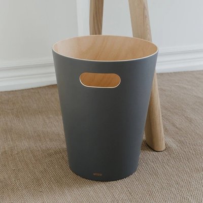 特價！NEW 4色㊣UMBRA彩色木制垃圾桶臥室客廳家用收納桶紙簍櫸木質9升