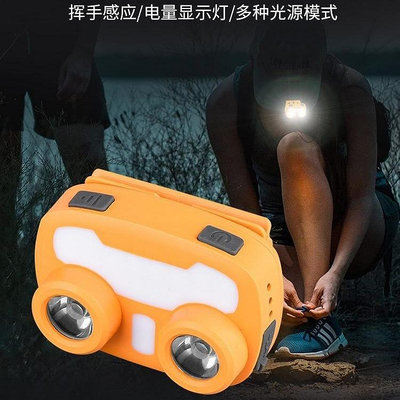 新款XPG多功能可調節頭燈USB充電戶外帶感應輕釣魚頭燈帽夾燈 工作頭燈/釣魚燈/汽修/工作燈維修/夜釣