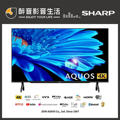 【醉音影音生活】夏普 Sharp 4T-C75FK1X 75吋 AQUOS LED 4K智慧連網液晶顯示器.台灣公司貨
