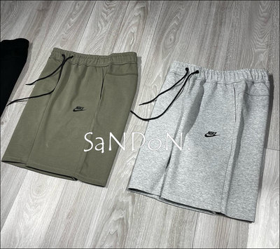SaNDoN x『NIKE』sportswear  tench fleece 空氣棉設計3D立體剪裁拉鍊五分短褲 240507