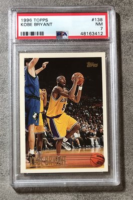1996 Topps Kobe Bryant  #138 PSA 7 柯比 新人球員卡 RC 籃球卡 球卡 鑑定卡
