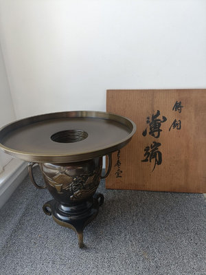 日本青庵堂鑄銅薄端花器 茶具 茶杯 茶壺【真棒紫砂】1151