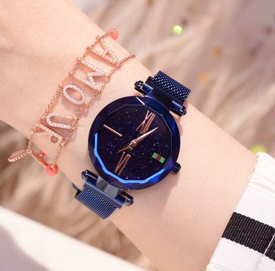 2018ins超火網紅懶人手錶蒂米妮時尚潮流女錶抖音Dior同款星空手錶女