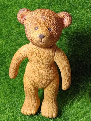 【 金王記拍寶網 】(常5) W6070 早期老玩具 泰迪熊一隻 全身可動熊熊公仔 可愛稀少