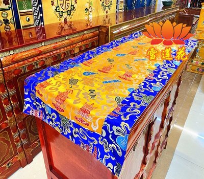 點點居 定制藏式桌布密宗佛堂民族風吉祥八寶藏布手工布料藏族面料家用供 XH1603