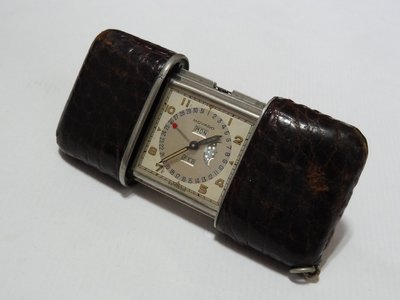 【讀冊人的老傢俬】 第一支發明手拉扯上鍊方式 MOVADO 莫凡度 月相 機械袋錶 約製於1940年 老錶 古董錶手錶