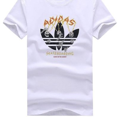 正品預購- Adidas originals 三葉草閃電骷髏頭over size上衣