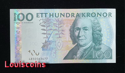 【Louis Coins】B699- SWEDEN-2001-2014瑞典紙幣 100 Kronor（403）