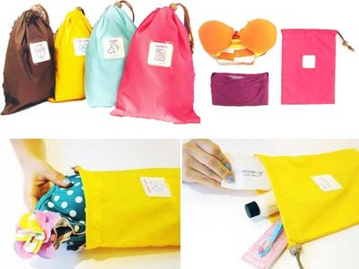 蝦靡龍美【KT253】韓國創意收納袋 防水旅行收納袋 衣物整理袋 束口袋   便攜袋