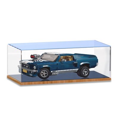 現貨 10265福特GT野馬亞克力展示盒LEGO積木車模透明防塵罩展示盒-C