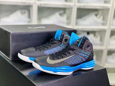 耐克【Nike】 Lunar Hyperdunk HD2012高幫實戰籃球鞋黑藍實戰神