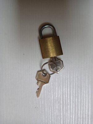 旅行箱鎖 行李箱鎖 門鎖 銅鎖 銅掛鎖 鎖頭 置物櫃鎖(附2把鑰匙)